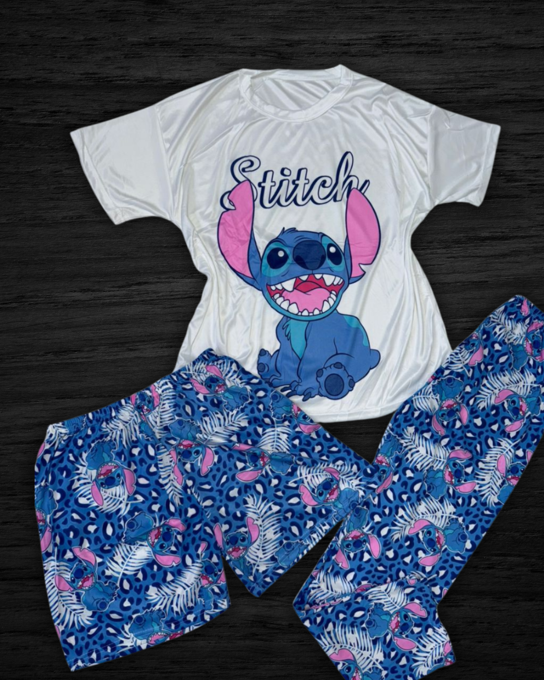 Pijama 3 Piezas de Algodón – Camisa + Short + Pantalón | Suave & Cómoda