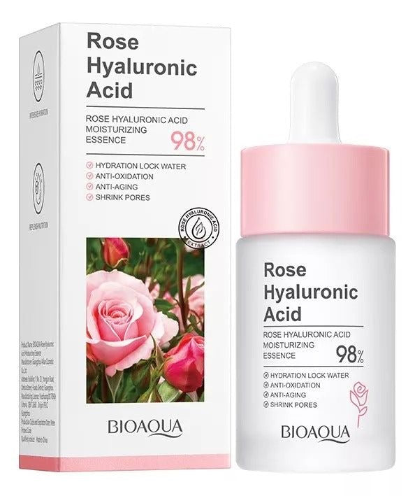 Set Facial Bioaqua con Rosas y Ácido Hialurónico – Hidratación y Luminosidad para Todo Tipo de Piel