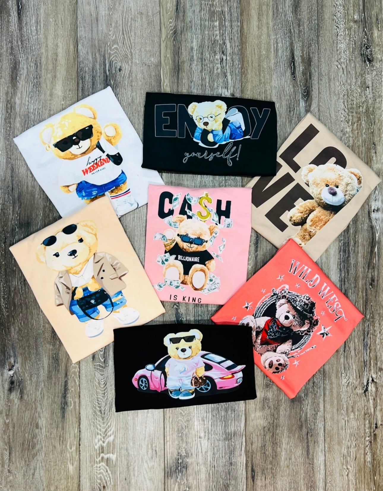 Camisas Oversize con Diseños Únicos – Capybaras, Osos, Love y Más