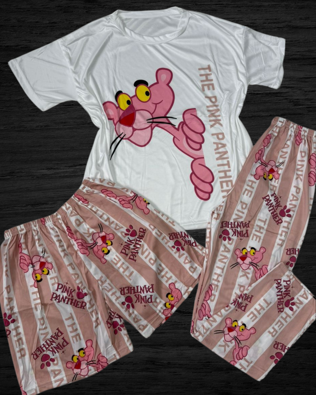 Pijama 3 Piezas de Algodón – Camisa + Short + Pantalón | Suave & Cómoda