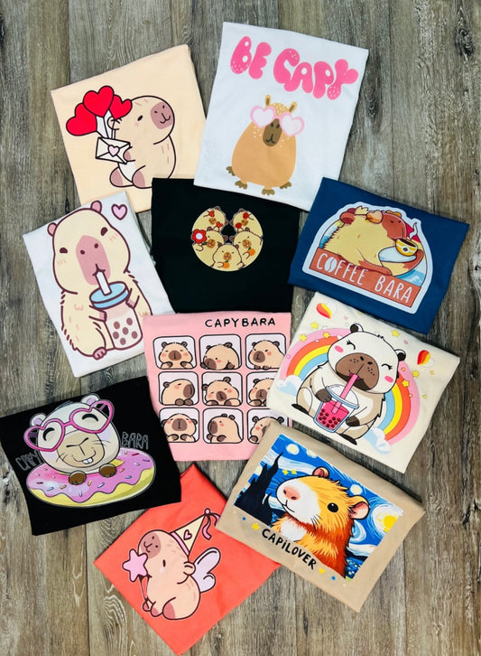 Camisas Oversize con Diseños Únicos – Capybaras, Osos, Love y Más